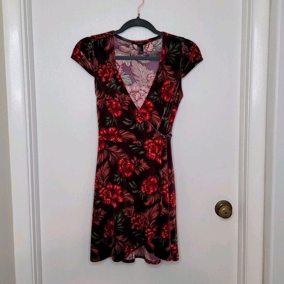 Velvet Wrap Dress - Picture 2 of 4